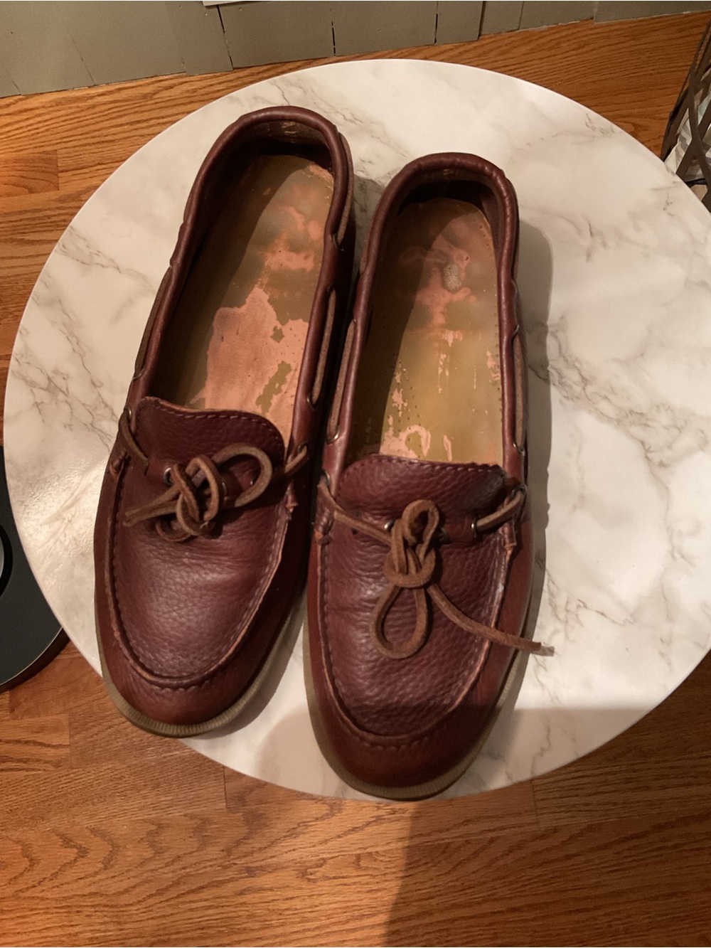 Women’s Burgundy Leather Moccasin Loafers